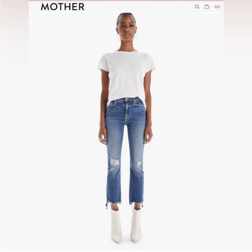 Mother Jeans The Insider Crop Step Chew
